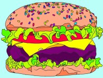 stylized hamburger