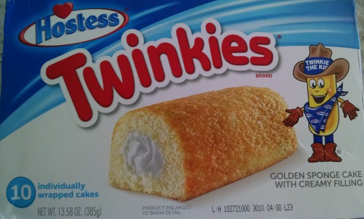 top view of the Twinkie box