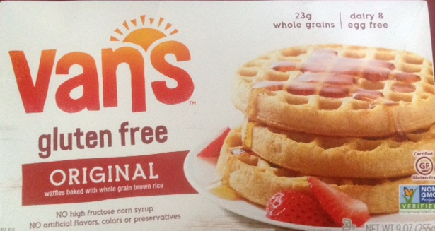 box of fan's gluten free waffles