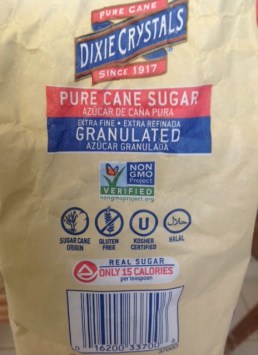 bag of pure, granulated cane sugar