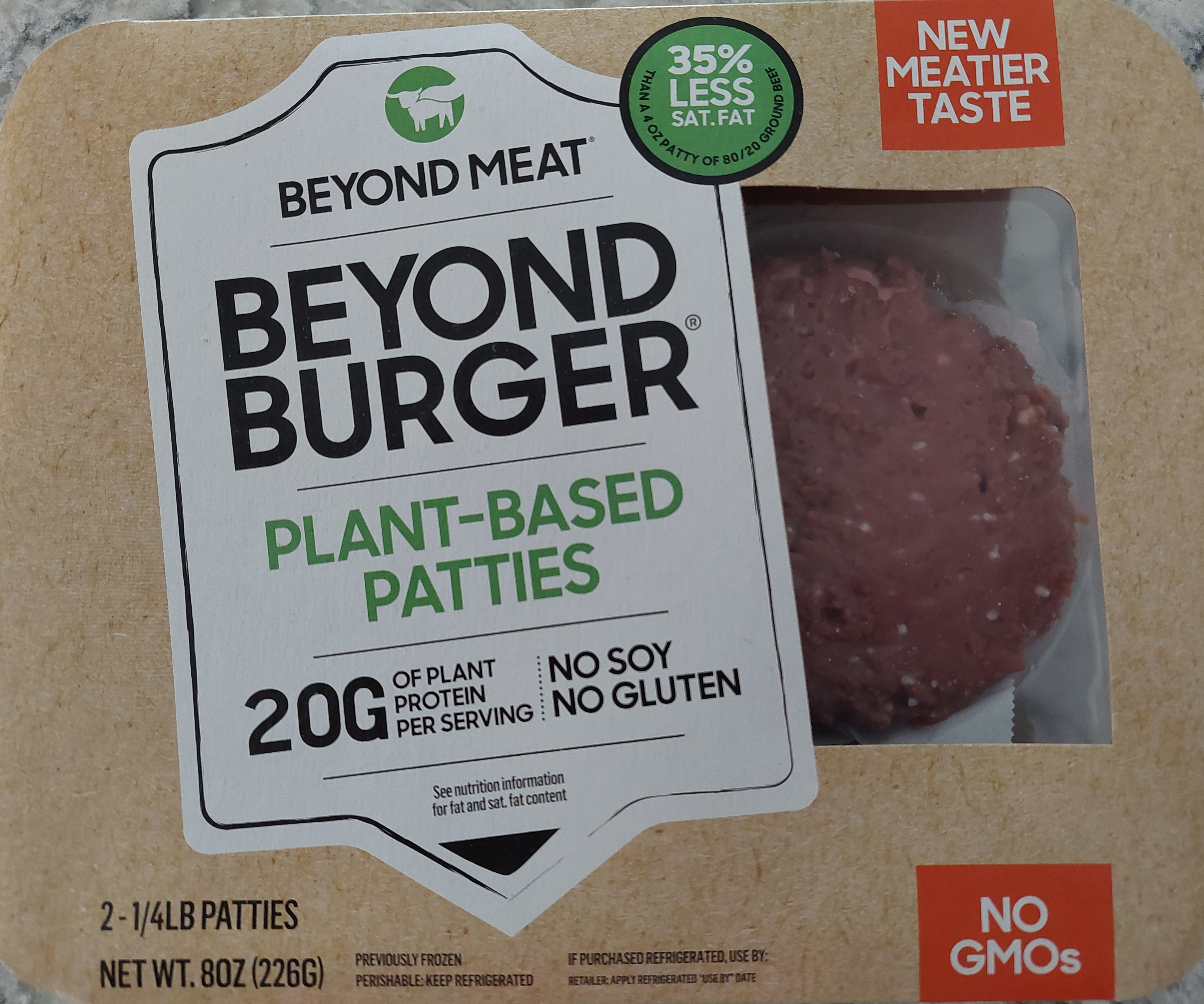 unopened package of Beyond Burger