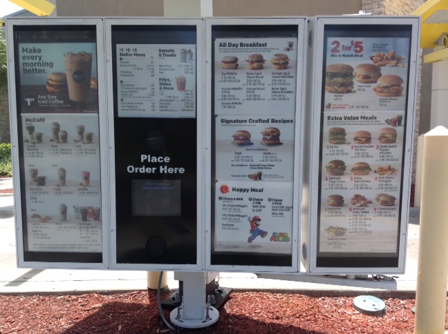 modern drive through at McDonalds