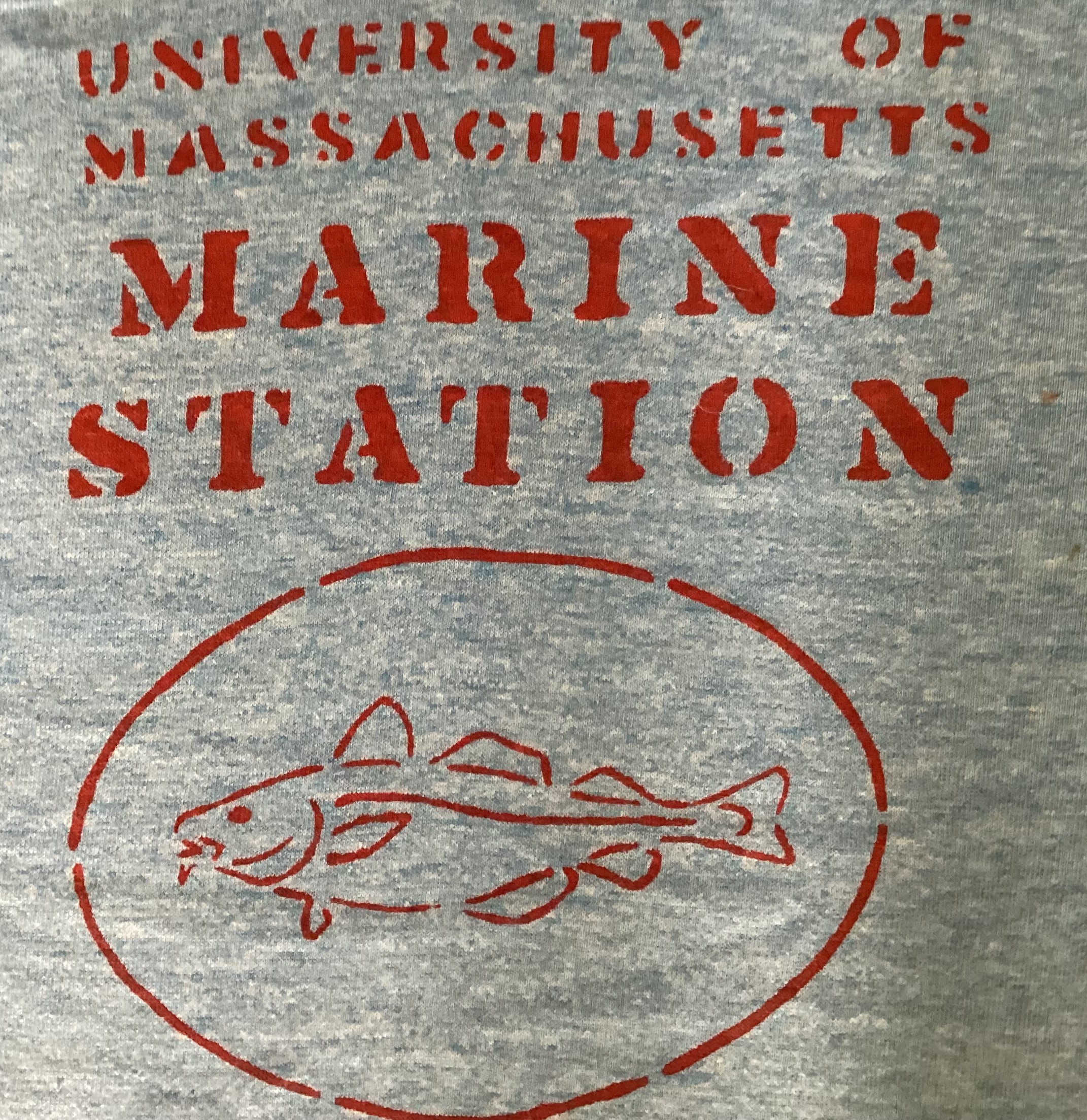 tee shirt of the University of Massachusetts Marine Station
