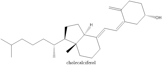 chemical structure of Vitamin D3