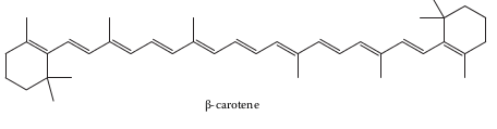 chemical structure of provitamin A