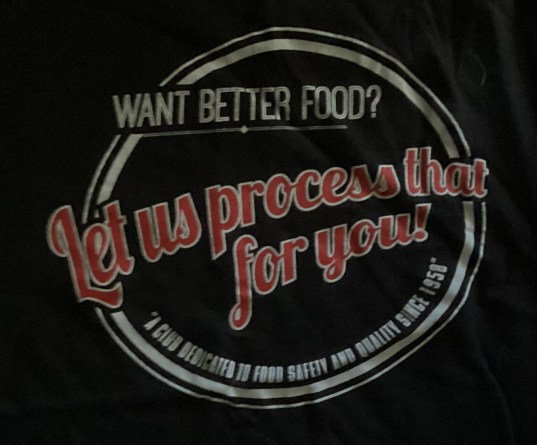 tee-shirt highlighting the advantages of food processing